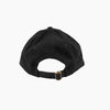 Back view of the Thinking Cap in Black on a white background.