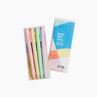 The PK Vivid Gel Pastel Pen Set of 4 displayed in it's packaging, on a white background.