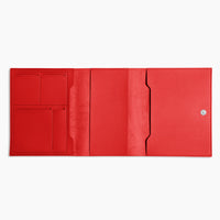 Medium Minimalist Folio V2 in Red Open